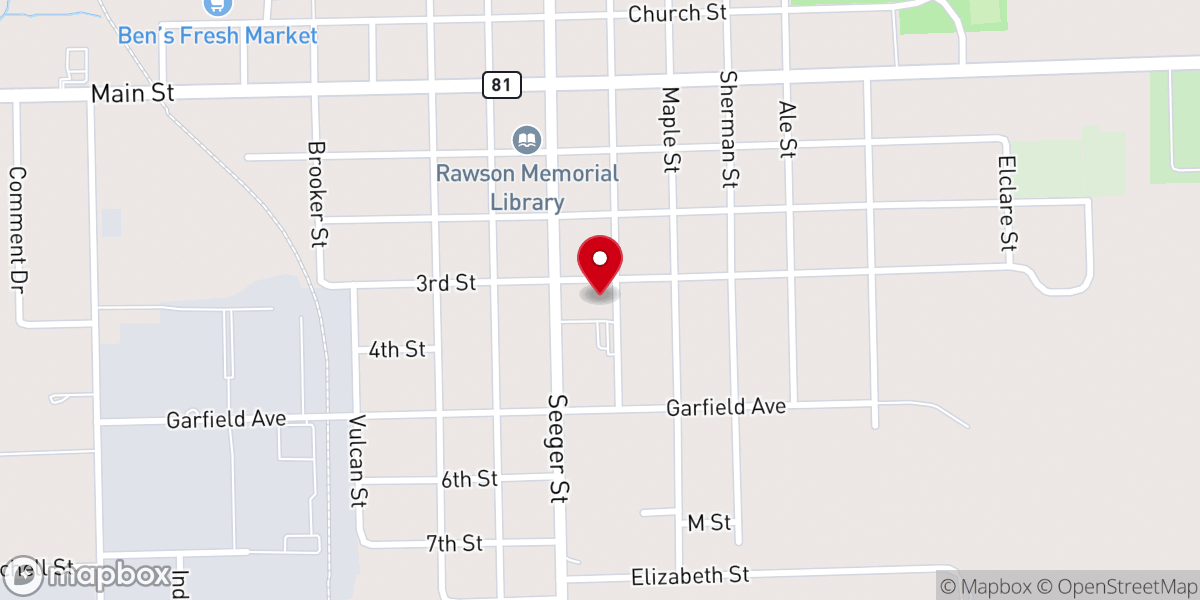 Map showing location of Cass City Church of Nazarene