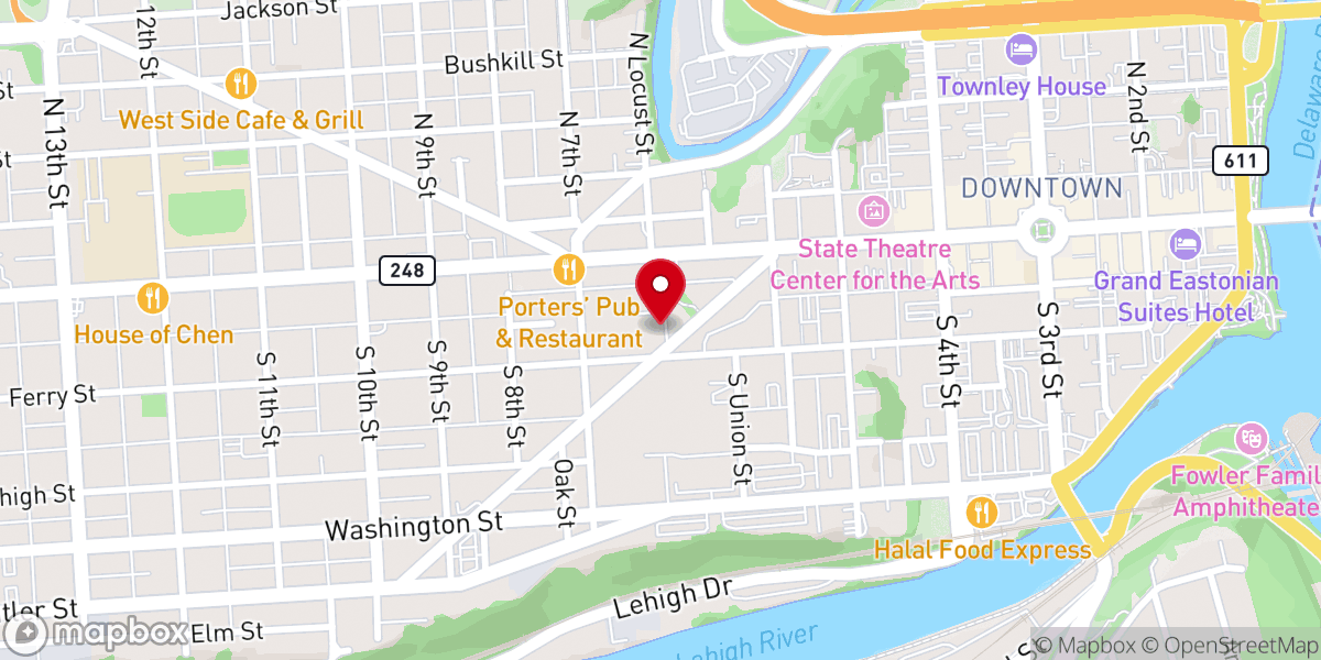 Map showing location of Church of God By Faith