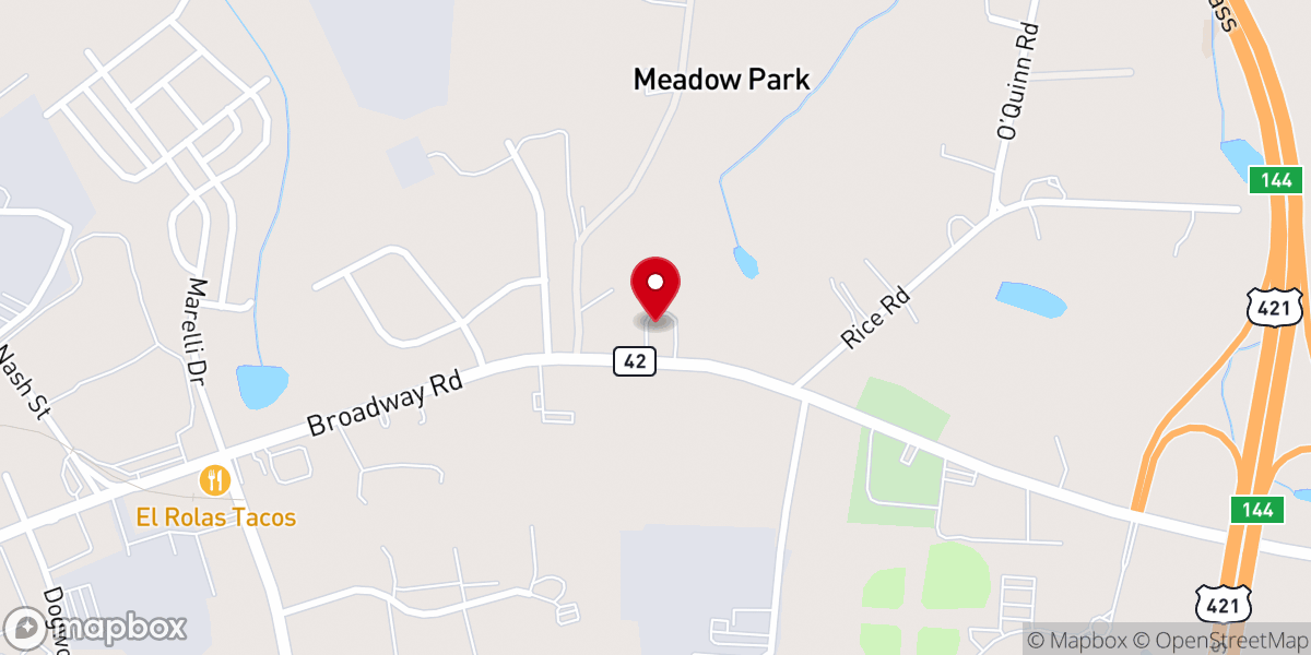 Map showing location of Eastside Pentecostal Holiness