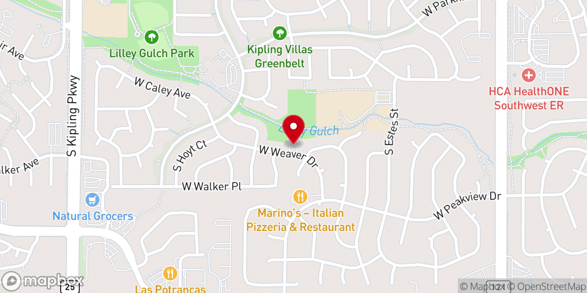 Map showing location of Foothills Fellowship Baptist Church
