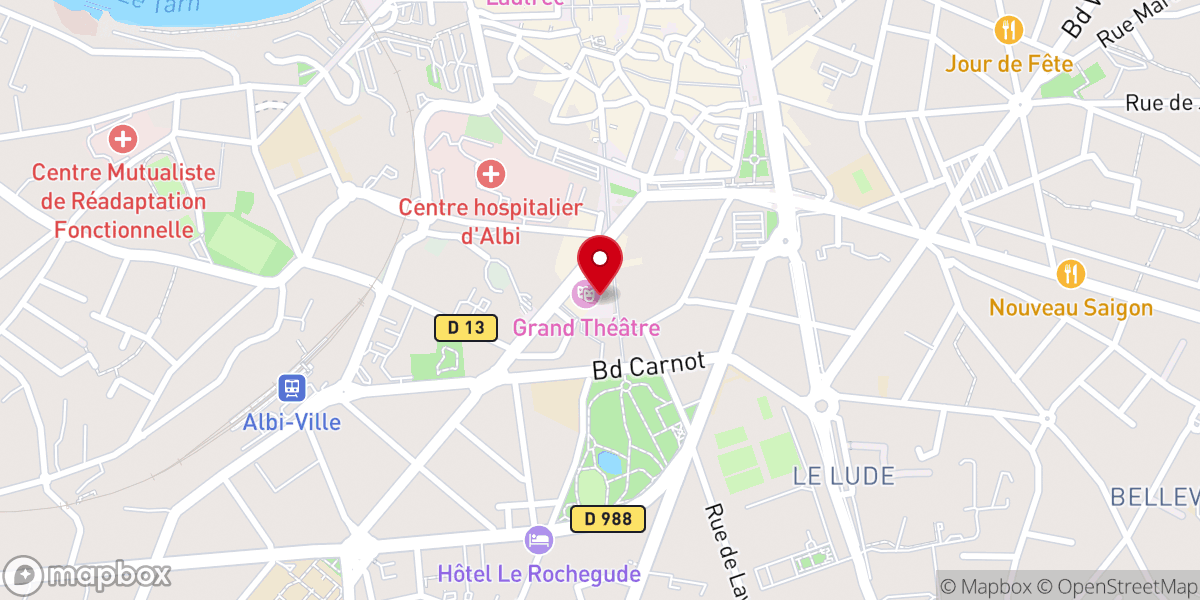 Map showing location of Place de l'Amitié entre les peuples