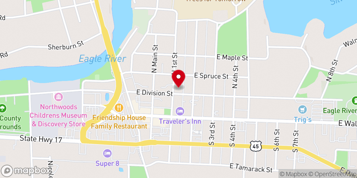 Map showing location of First Congregational United