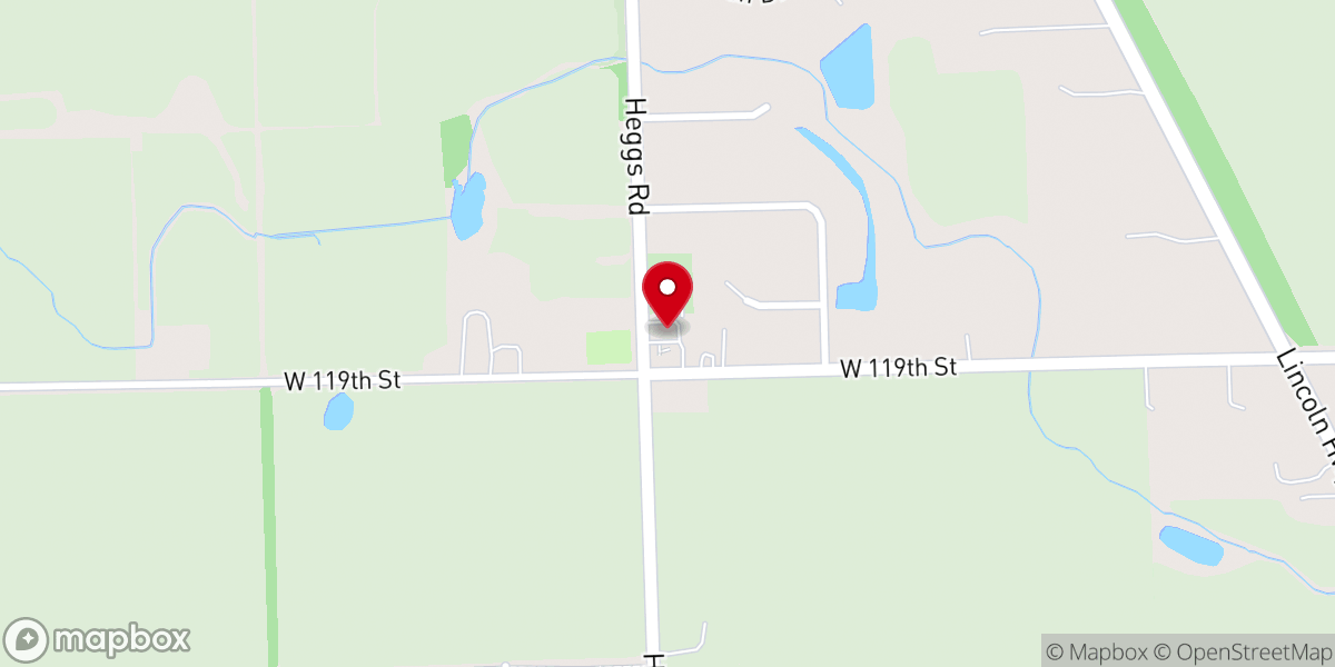 Map showing location of Wheatland Presbyterian Church