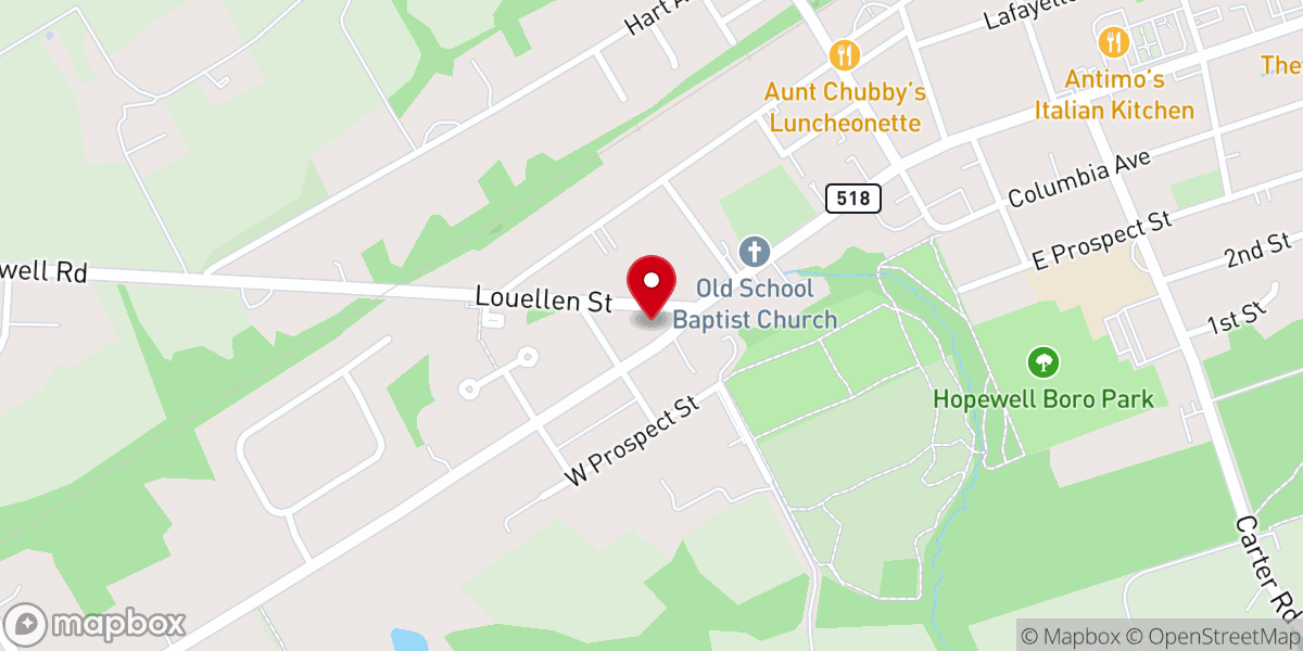 Map showing location of Hopewell Presbyterian Church - Food Distribution Center