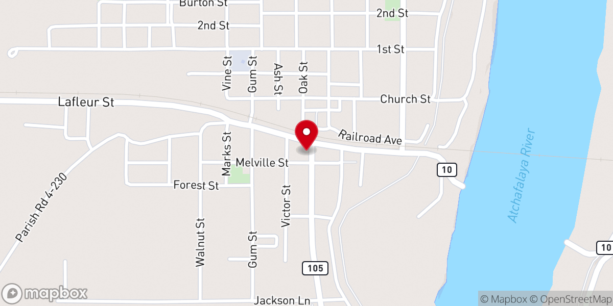 Map showing location of First Pentecostal Church of Melville