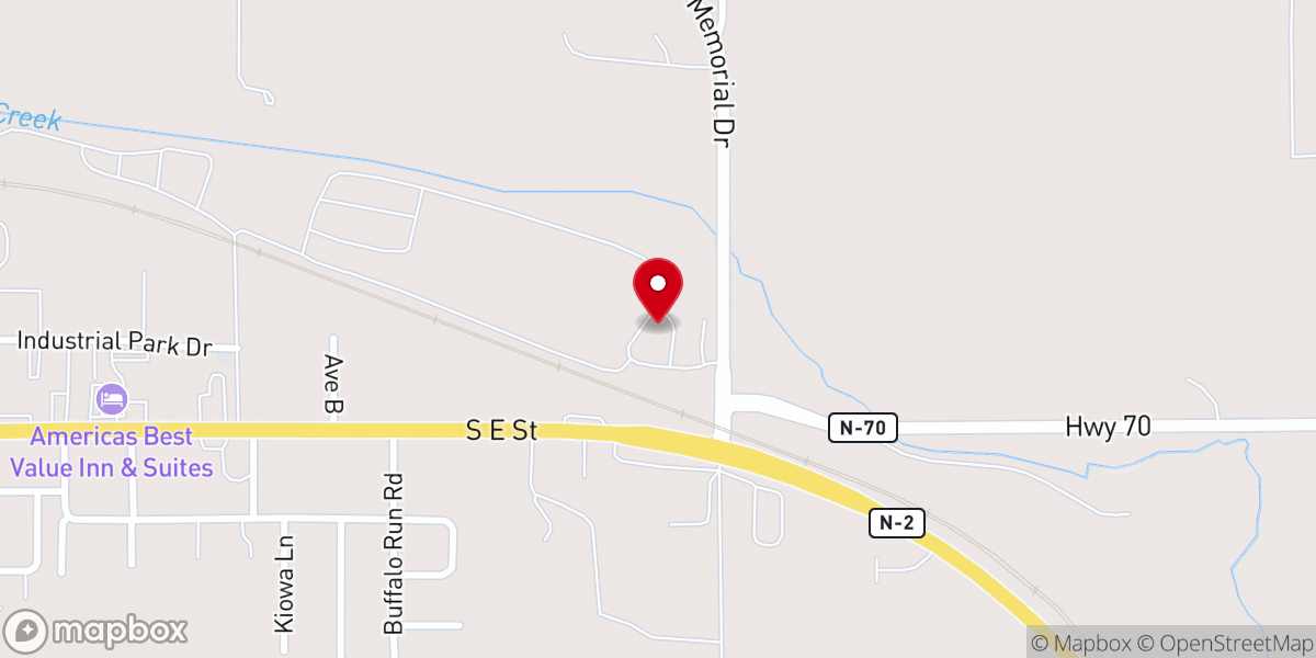 Map showing location of Custer County Fairgrounds