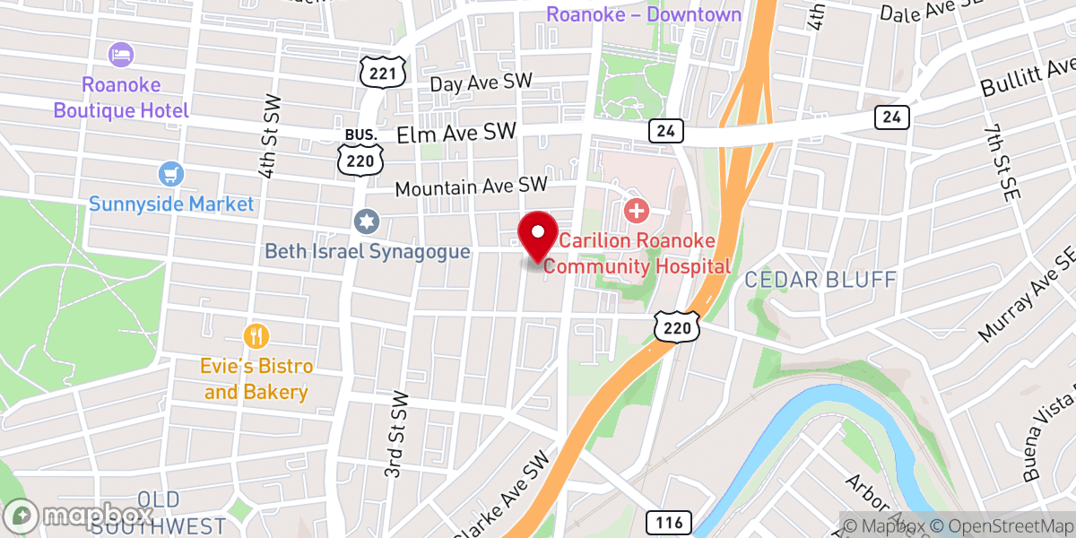 Map showing location of Episcopal Diocese of SW Va