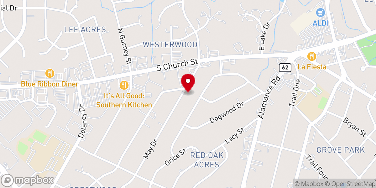 Map showing location of Shamrock Evangelical Methodist