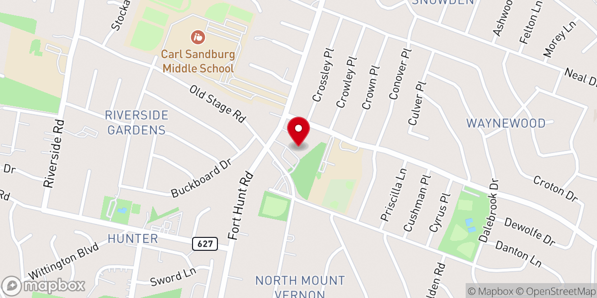 Map showing location of Heritage Presbyterian Church