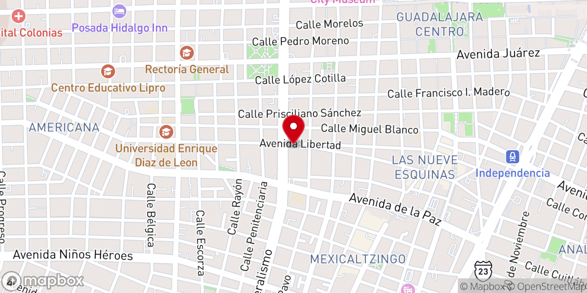 Map showing location of Parroquia de La Santísima Trínidad