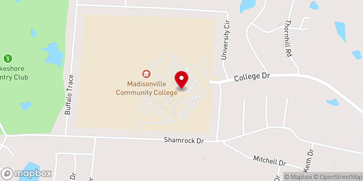 Map showing location of Glema Mahr Center for the Arts