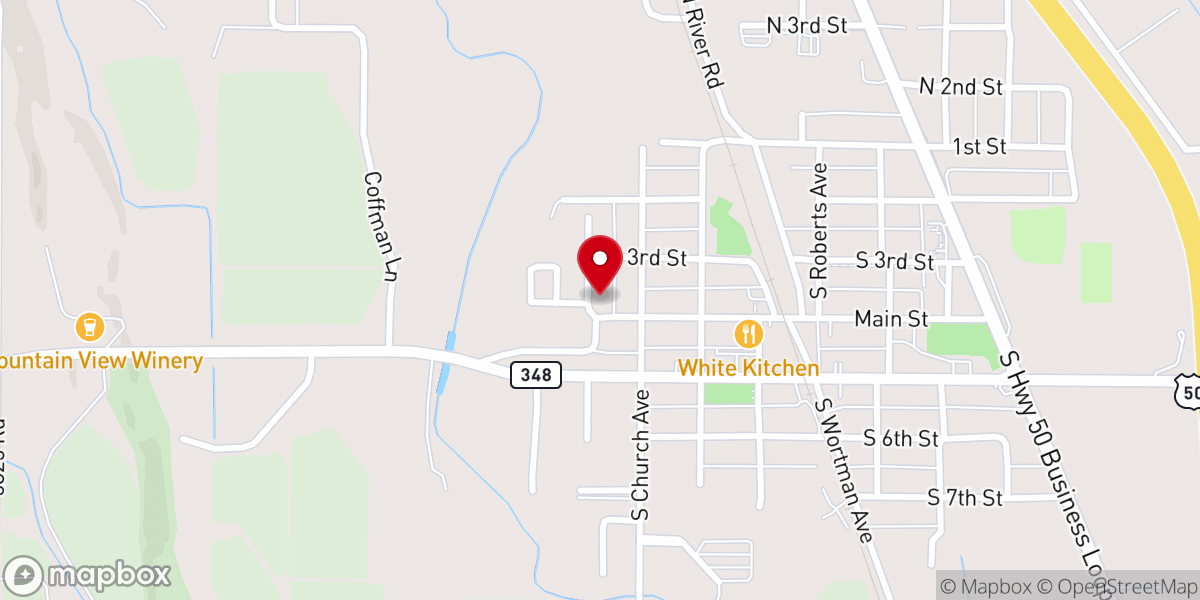 Map showing location of Olathe Community Center