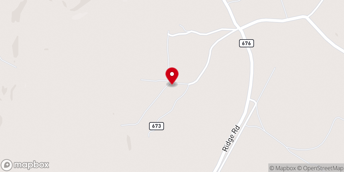 Map showing location of Chestnut Grove Baptist Church