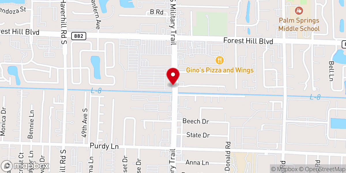 Map showing location of Jesus Esperanza y Vida Church