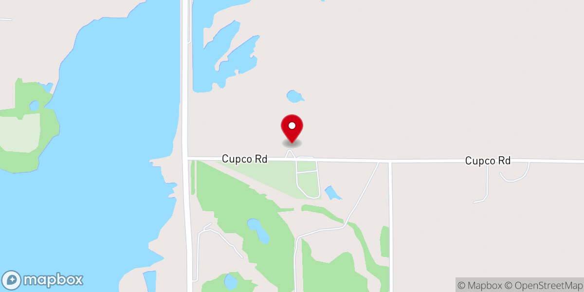 Map showing location of Cupco Church