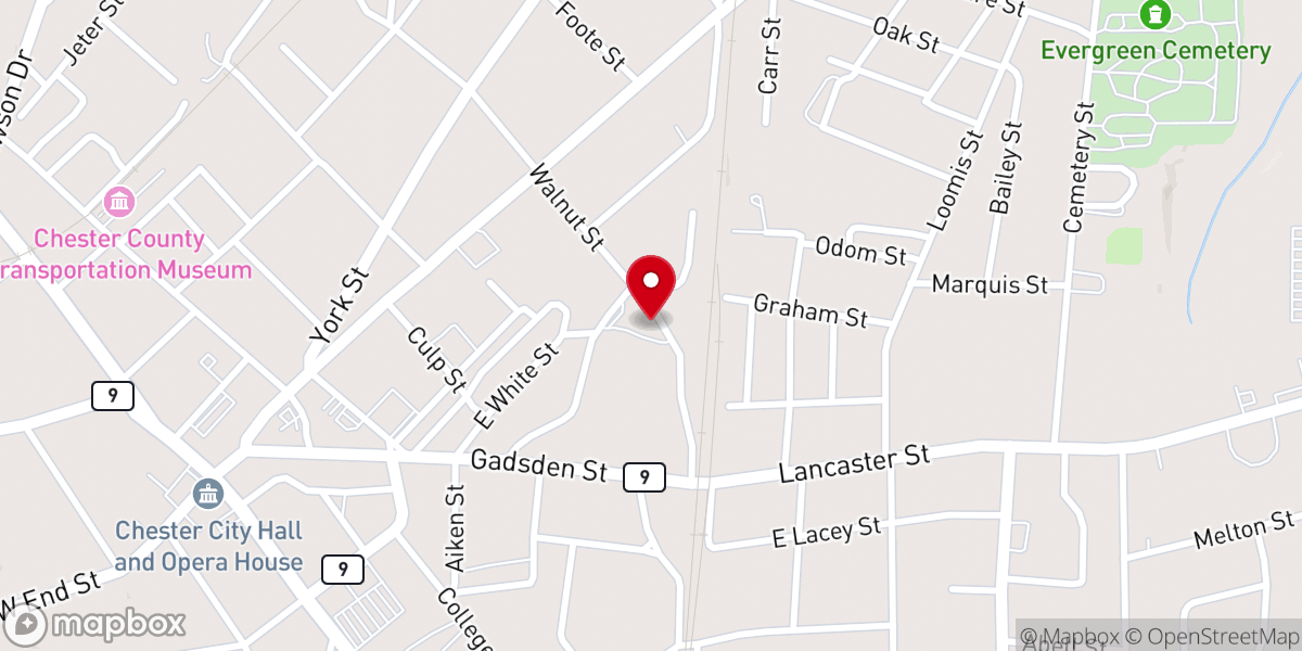 Map showing location of Carmel Presbyterian Church USA