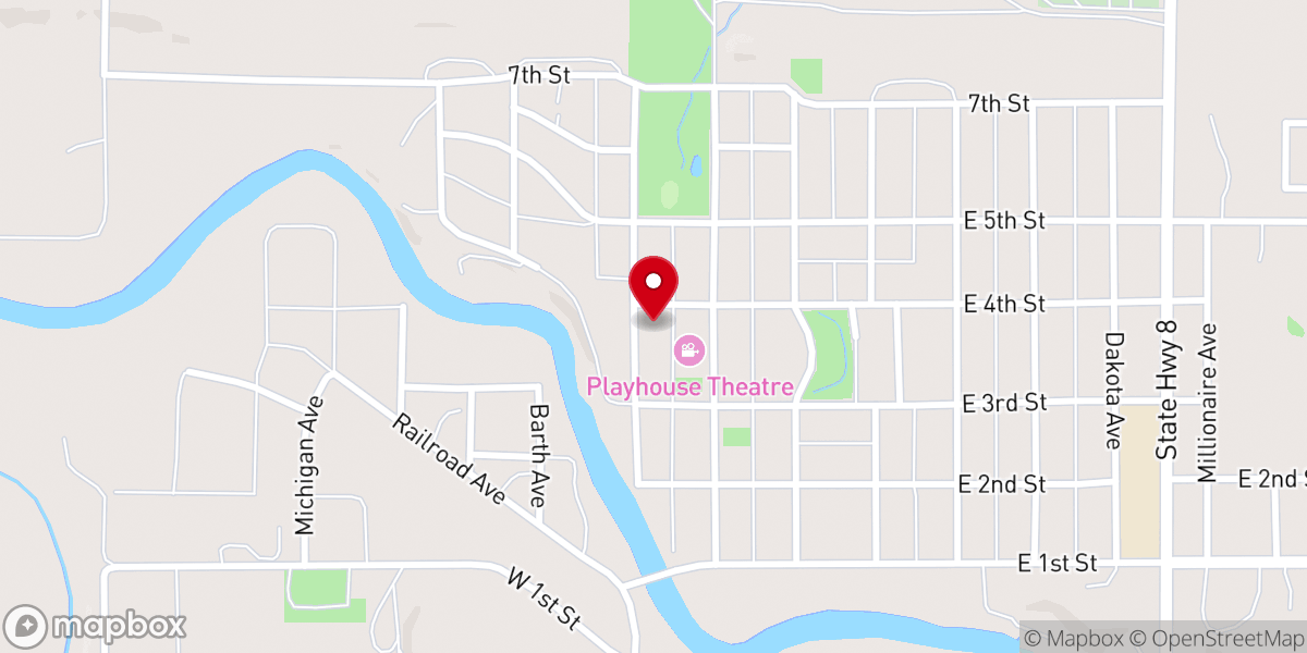 Map showing location of Trinity Lutheran Church