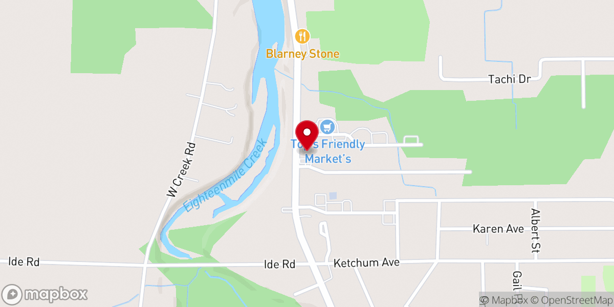 Map showing location of Living Water Community Church