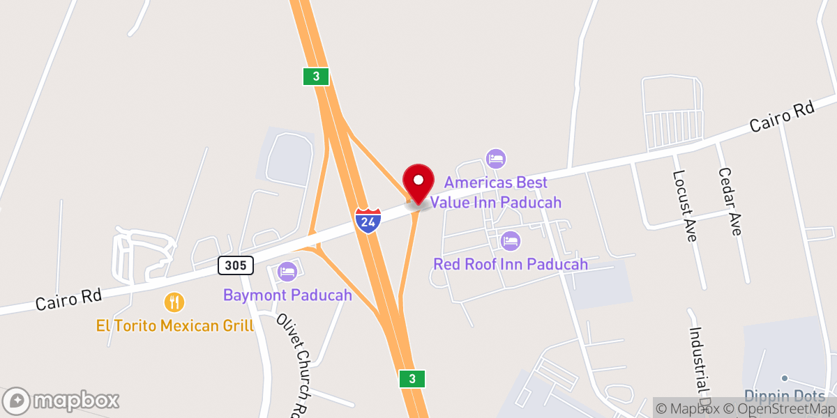 Map showing location of Olivia Church