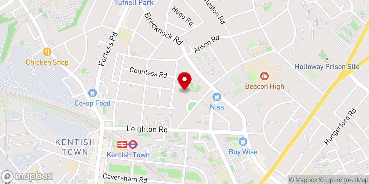 Map showing location of Luther-Tyndale Memorial Church