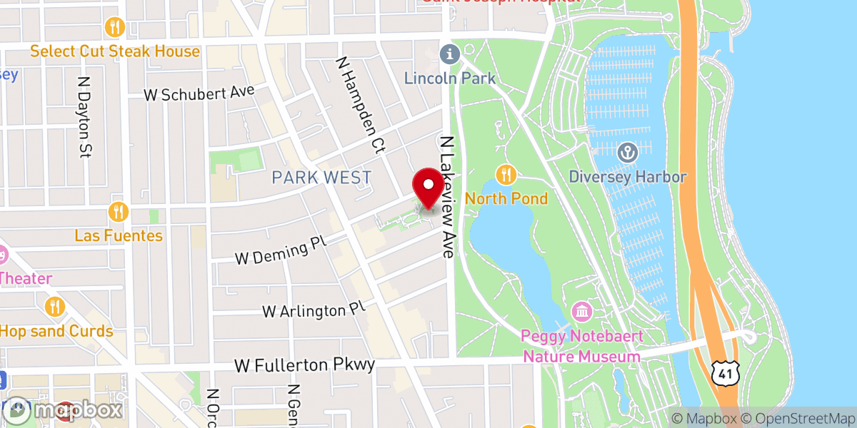 Map showing location of National Shrine of Saint Francis Xavier Cabrini