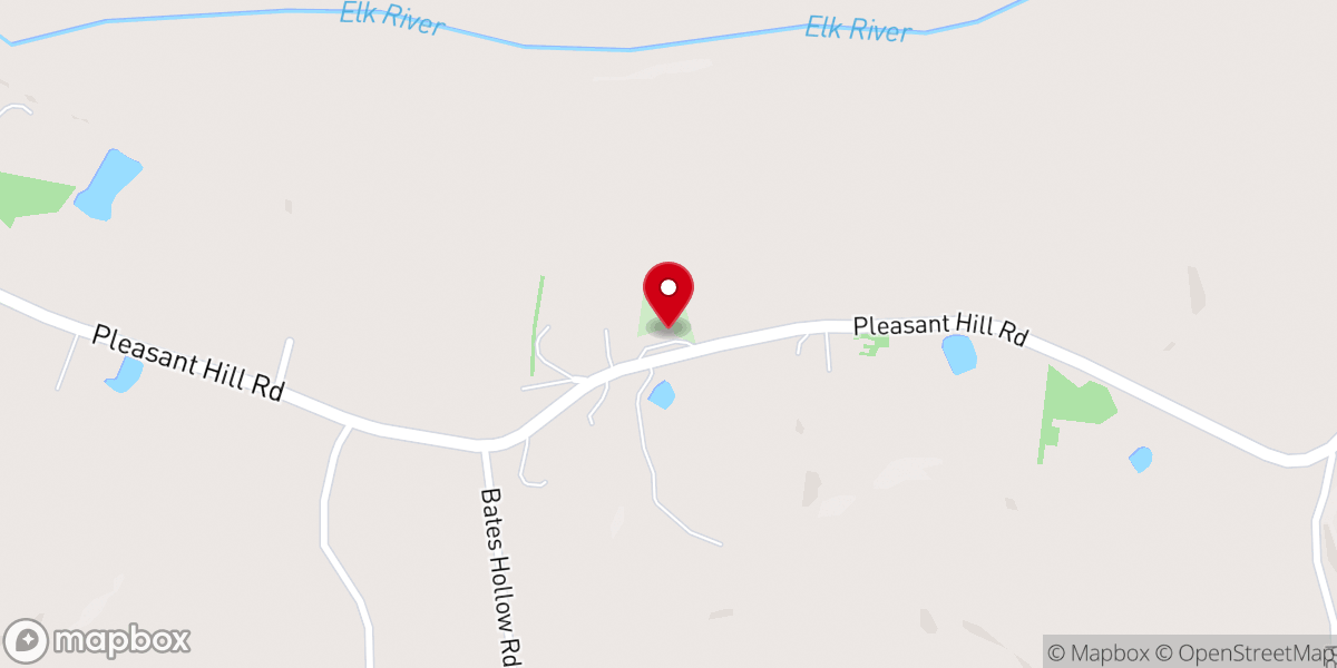 Map showing location of Pleasant Hill United Methodist Church