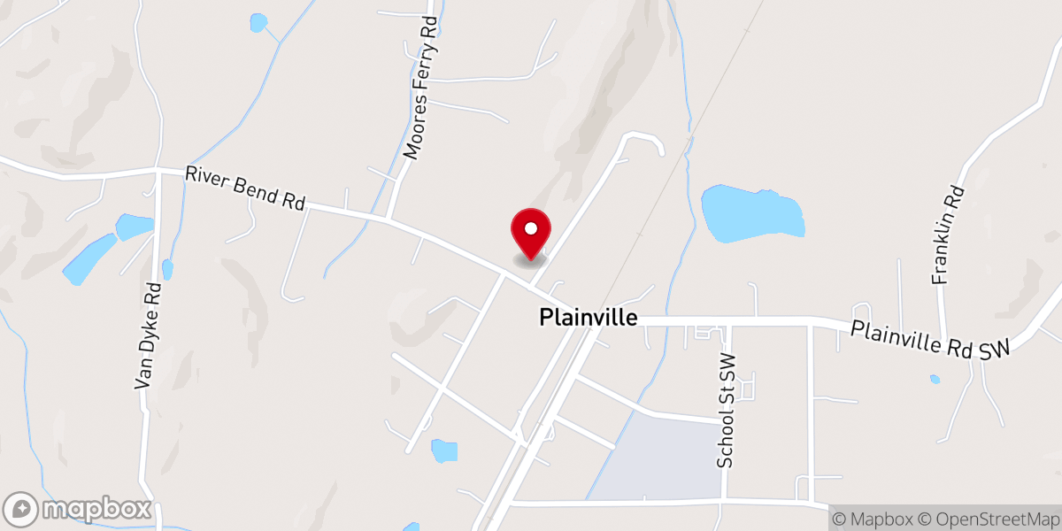 Map showing location of Unity Baptist Church