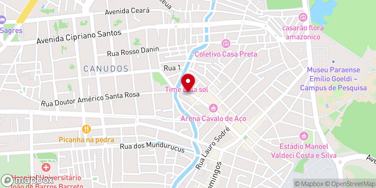 Map showing location of Assembleia De Deus Belém Pará Brasil