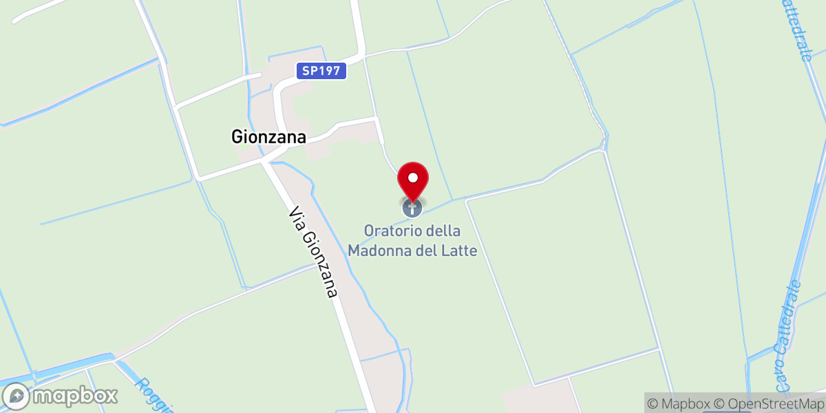 Map showing location of Santuario Madonna del Latte