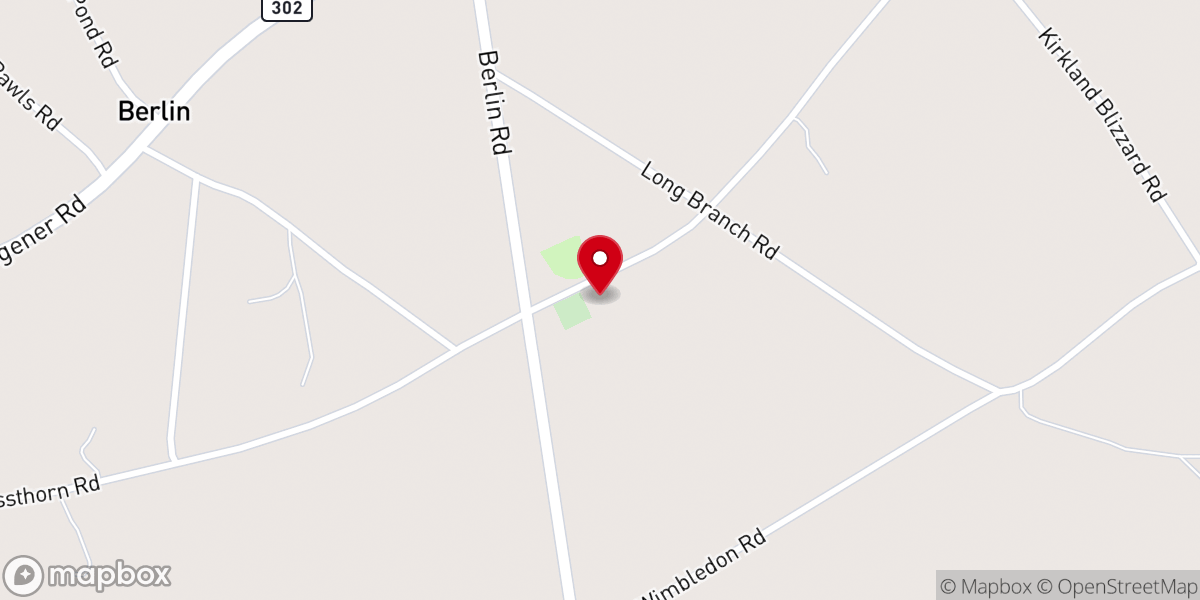 Map showing location of Berlin Baptist Church