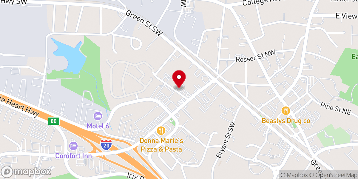Map showing location of Turning Pointe Christian Church