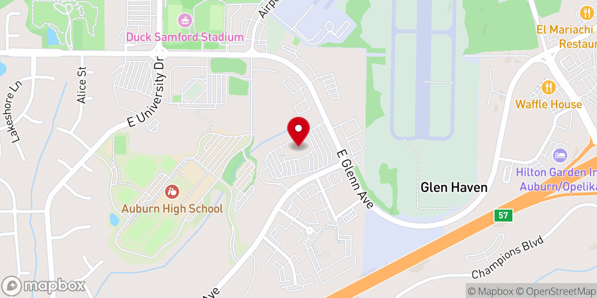 Map showing location of Church of the Highlands | Auburn Campus
