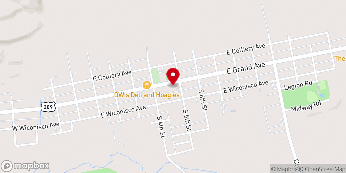 Map showing location of Trinity United Church of Christ