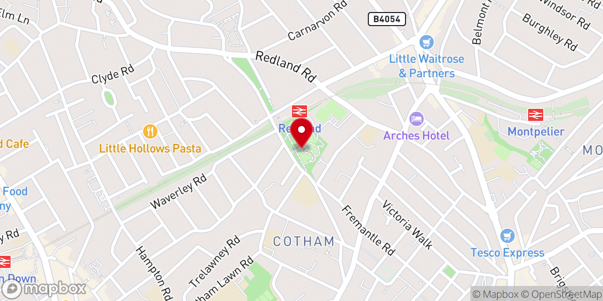 Map showing location of Cotham Gardens