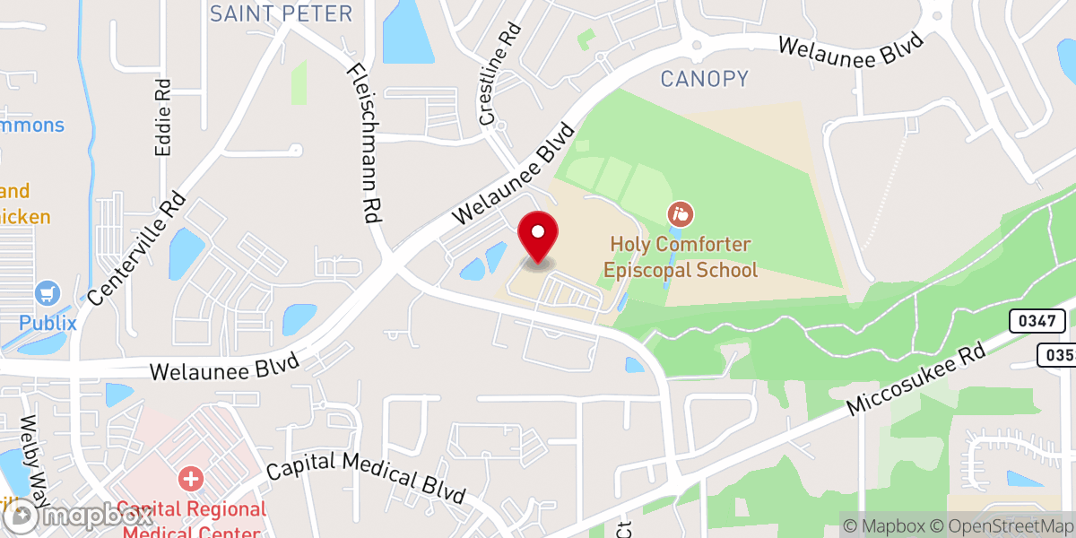 Map showing location of Holy Comforter Episcopal Church