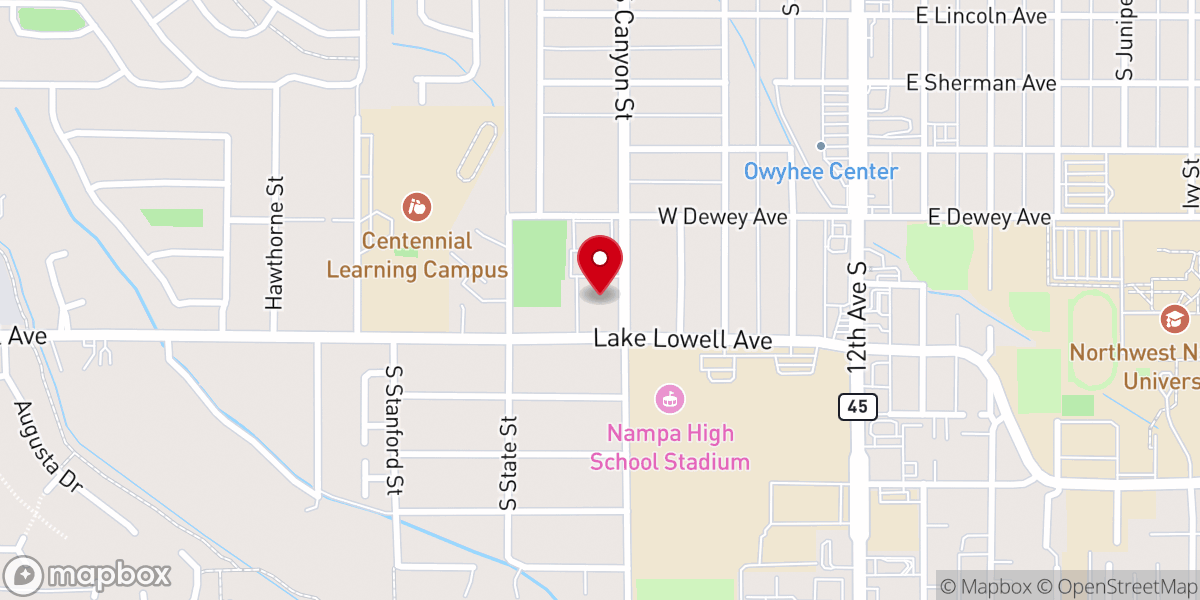 Map showing location of First United Presbyterian Church