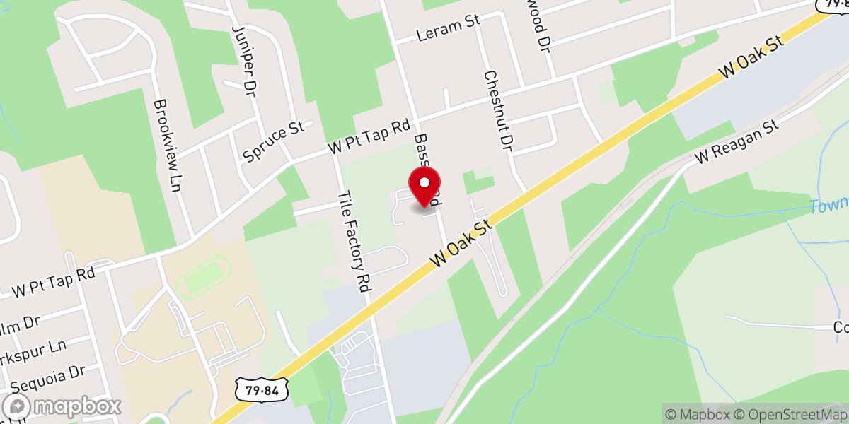 Map showing location of Westwood Baptist Church