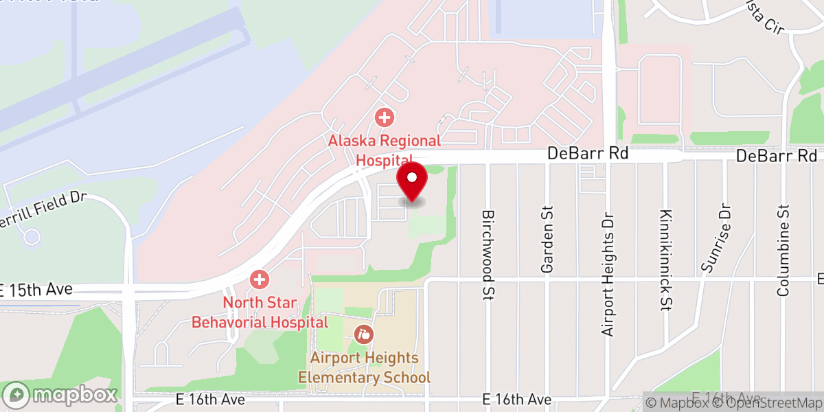 Map showing location of Anchorage Church of Christ