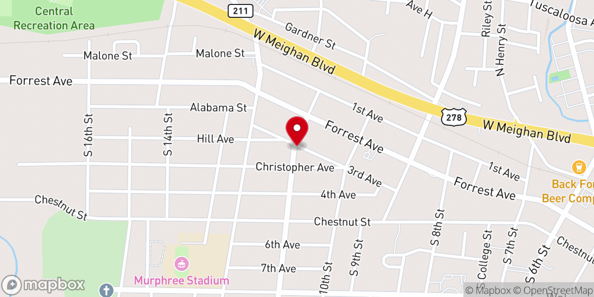 Map showing location of United Faith Christian Church