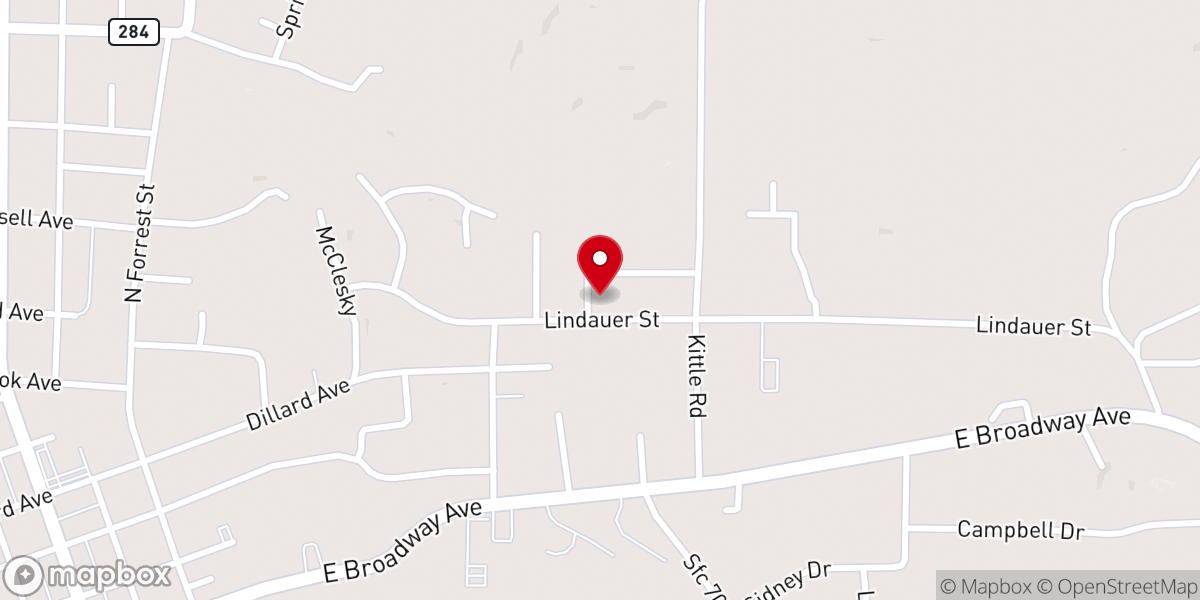 Map showing location of Emmanuel Baptist Church