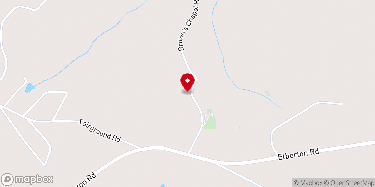 Map showing location of Oglethorpe Fellowship Church