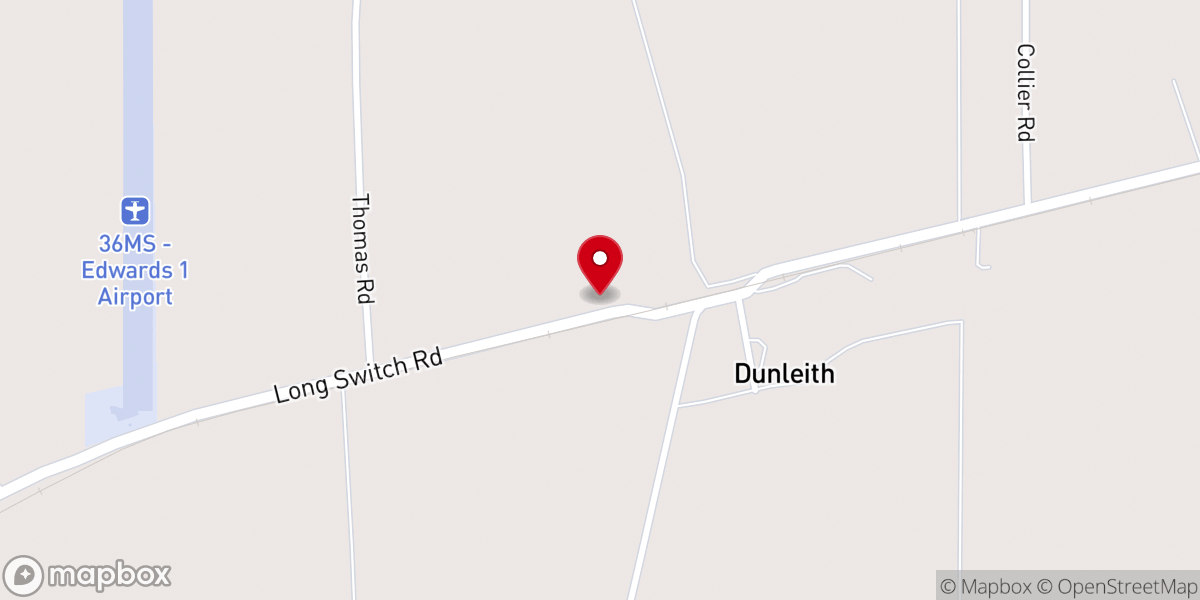 Map showing location of Mt. Elem Church