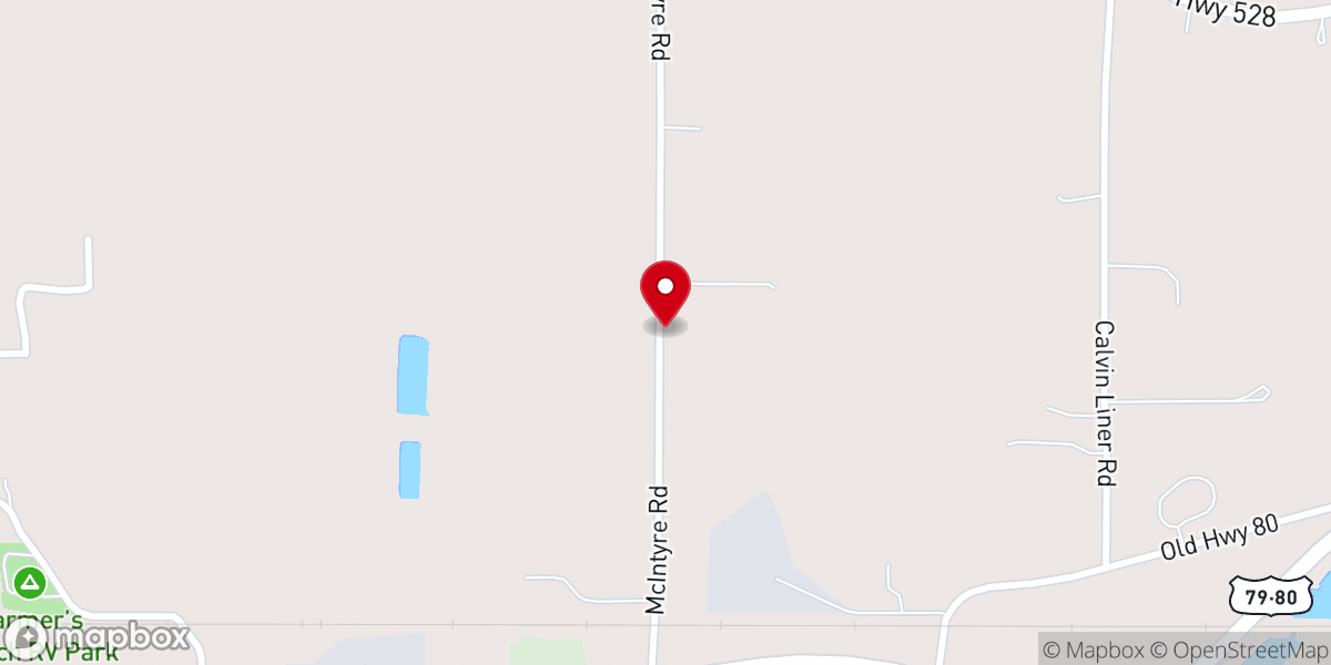 Map showing location of McIntyre Church