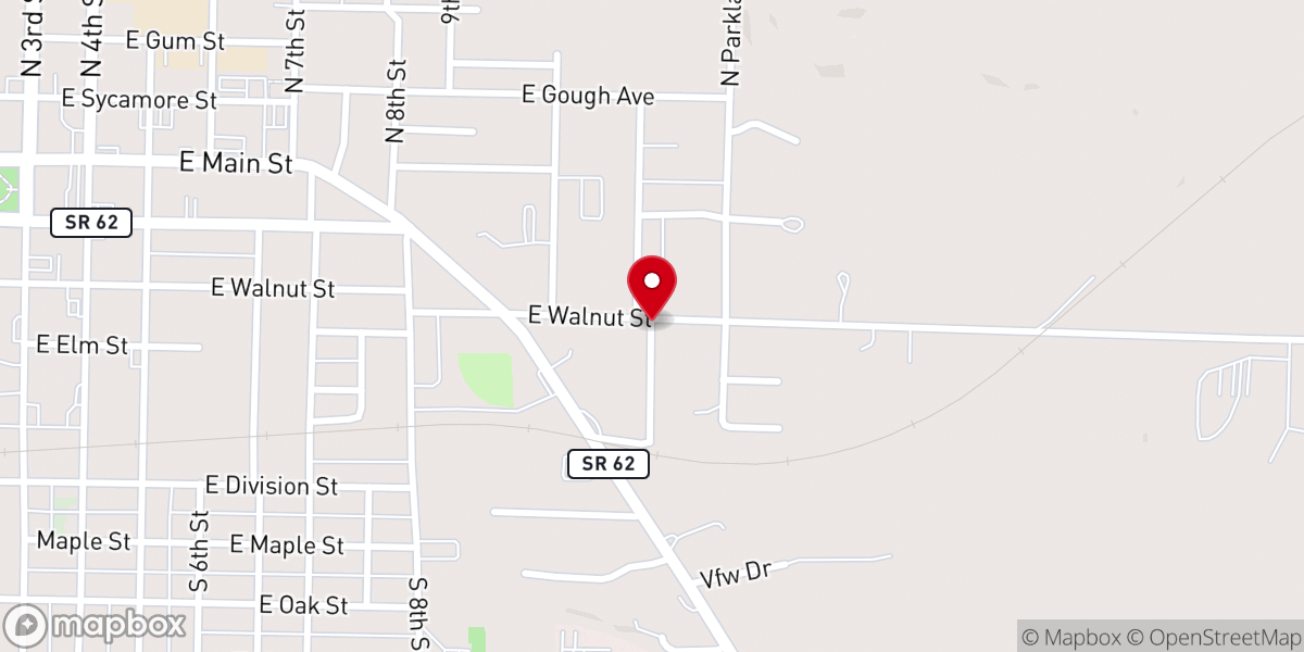 Map showing location of Boonville Worship Center Incorporated