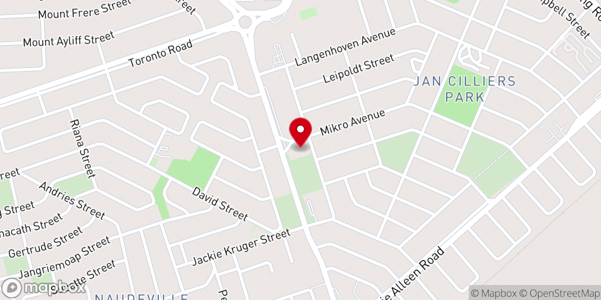 Map showing location of In South Africa Hebron Pentecostal Church