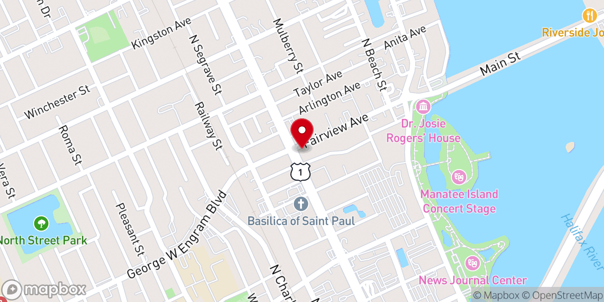 Map showing location of Church of God