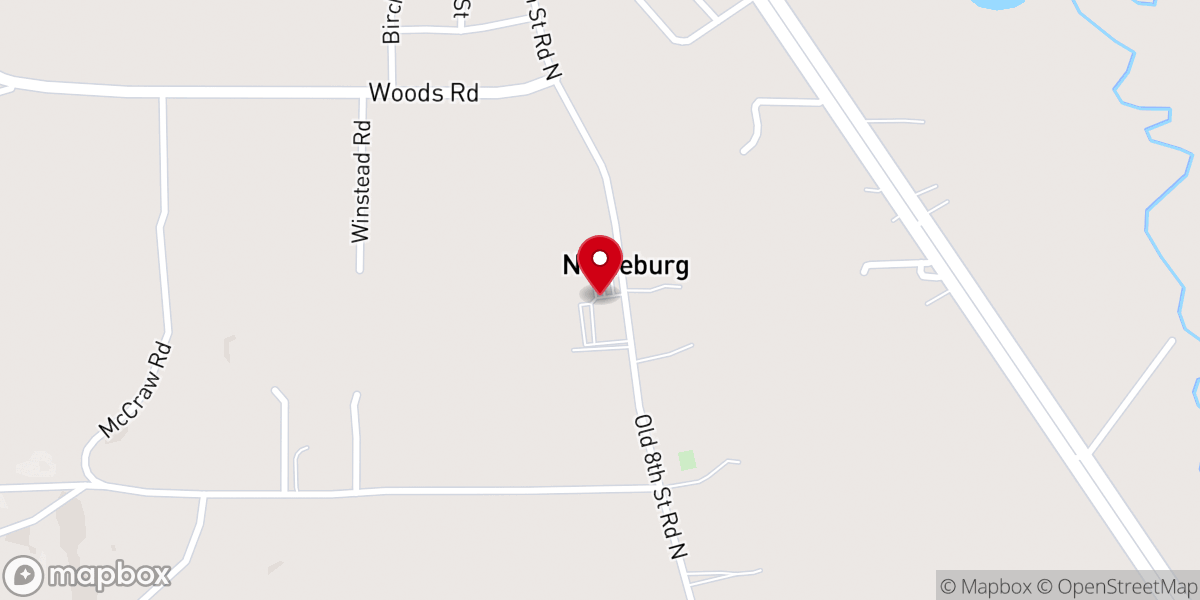 Map showing location of Midway Baptist Church