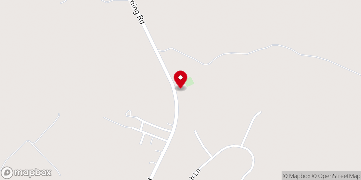 Map showing location of Historic Dees Church, now Church of Christ Full Gospel