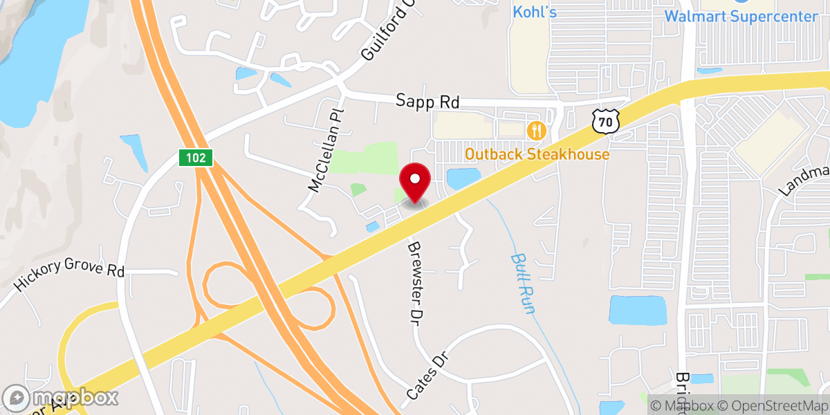 Map showing location of Shining Light Baptist Church