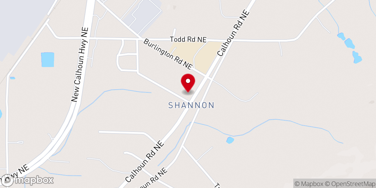 Map showing location of New Antioch Baptist Church